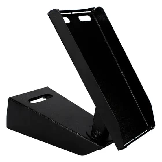 Suporte Pinpad Preto de cartão para caixas Rotacionável mercados quitanda afli
