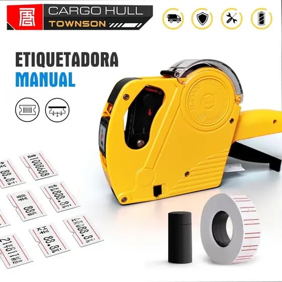 Kit Etiquetadora Manual Rotuladora de Preço 8 Dígitos + Etiquetas + Refil de Tinta