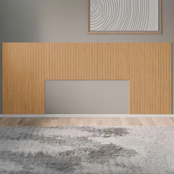 Cabeceira de Cama Ripada Painel Madeira Decorativa Moderna