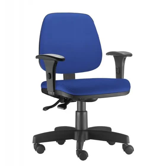 Cadeira Executiva Giratória Para Escritório Job com Back System Ergonômica NR-17 Anatômica Azul