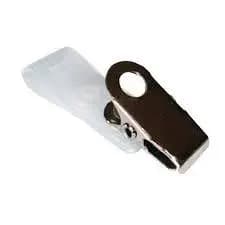 Presilha Para Cracha Clips Jacare C/Alca Leitosa Pacote Com 25 Unds MA