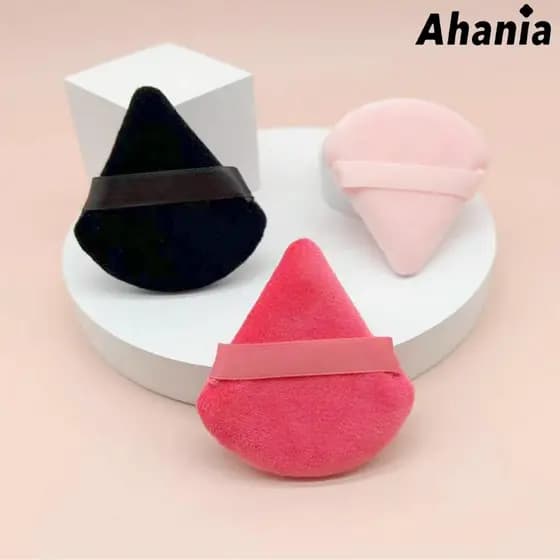 Ahania 4/6/8 Esponjas de Veludo Triangular Para Pó Compacto, Pó Solto, Blush, Base Ultra Macia