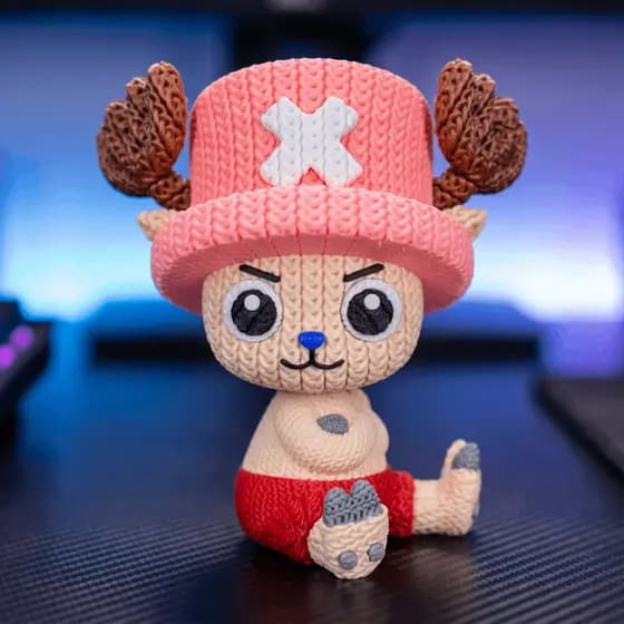 Boneco Chopper One Piece Geek Colecionável Estilo Amigurumi Cabeça Articulada