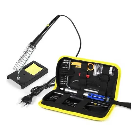Kit Estação De Solda Elétrico Portátil Com 15 Peças 60w