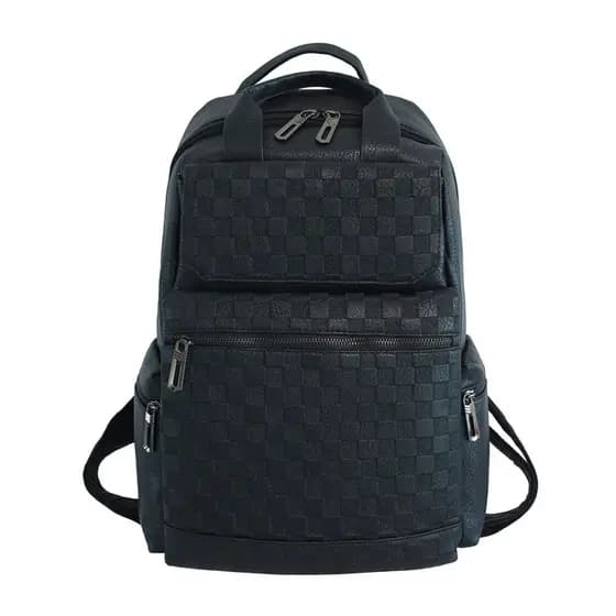 Mochila Masculina Moda Lazer Saco De Computador Couro Do Plutônio Grande Capacidade De Viagem Curta Negócios Personalida