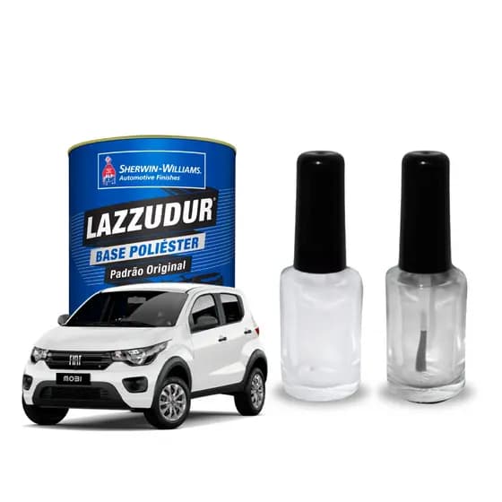 Kit Tinta Branco Banchisa 10ml e Verniz Rápido 10ml Automotivo Sherwin Williams Alta Cobertura