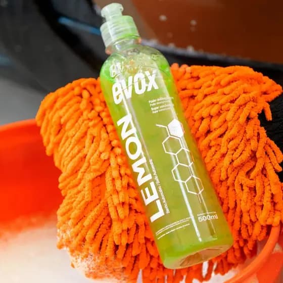 Shampoo Banho Automotivo Desengraxante Lemon 500ml Carro Moto Evox Remoção Selante Limpeza Pesada