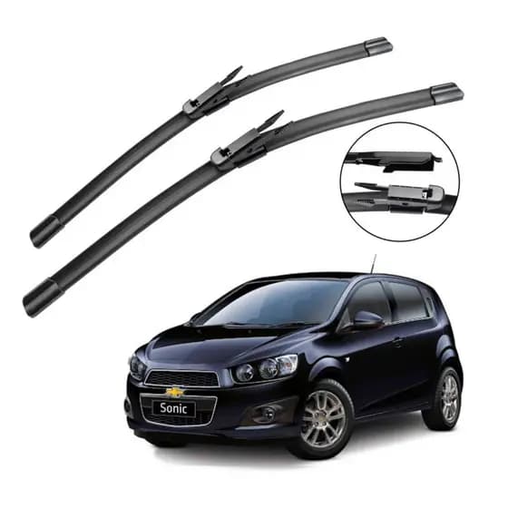 Par Palhetas Chevrolet Sonic 2012 a 2014 Limpador De Parabrisa Silicone
