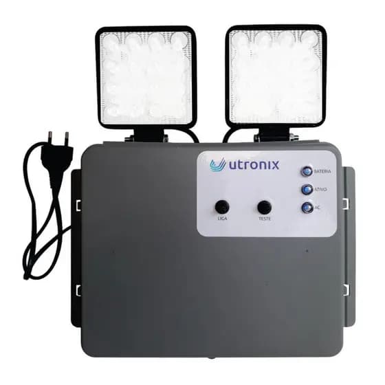 Bloco autonomo 2 faróis 48W prova dagua com bateria forte