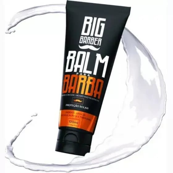 Balm para Barba Big Barber 120ml Hidrata Amacia Modela Alinha e Perfuma com Proteção Solar