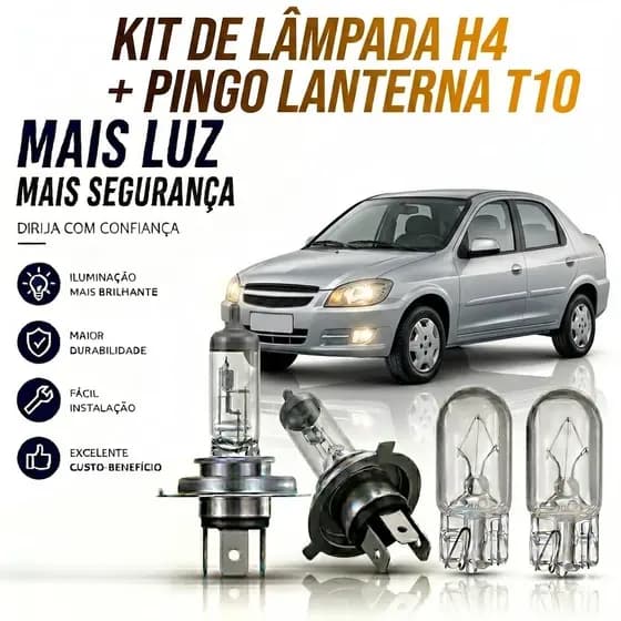 Lampada farol BAIXO / ALTO + LANTERNA GM Prisma - 2006 até 2012