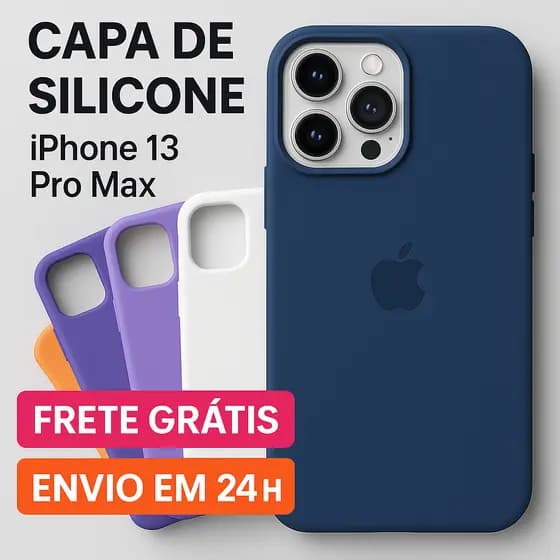 Capa Protetora Para Iphone 13 Pro Max de Silicone Emborrachada Aveludade Com Envio Imediato