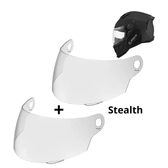 2 Viseira Cristais Para Capacete Stealth (com as 2 pontas REDONDAS) Compatível Pro Tork
