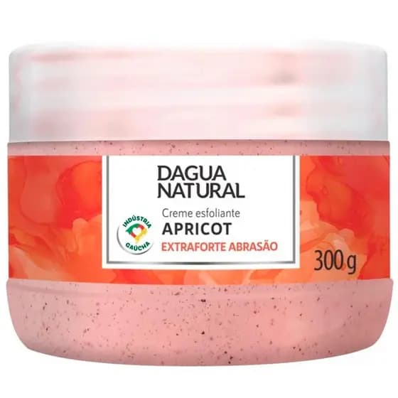 Creme Esfoliante Dagua Natural Apricot Extra Forte Abrasão 300g Cristais Quartzo Sementes de Damasco