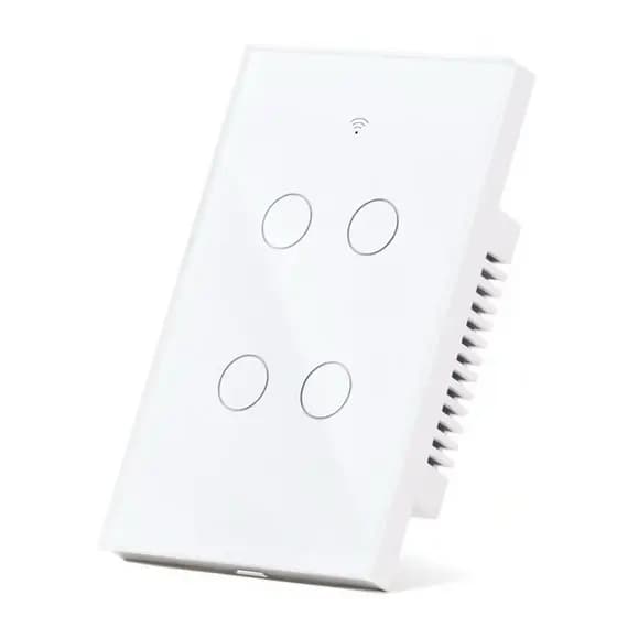 Interruptor Inteligente Sem Neutro 4 Teclas 4x2 Wifi Alexa