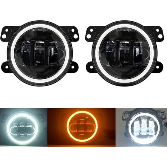 Par Farol De Milha Led Neblina Universal Jeep Wrangler 4 polegadas