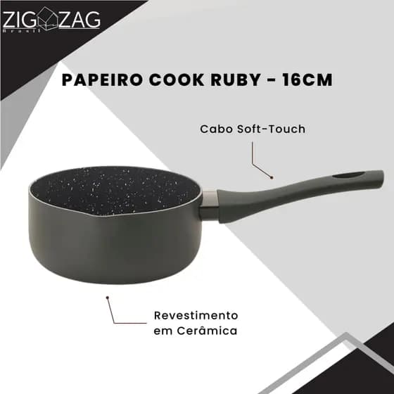 Papeiro de Cerâmica Antiaderente Jade - 16cm