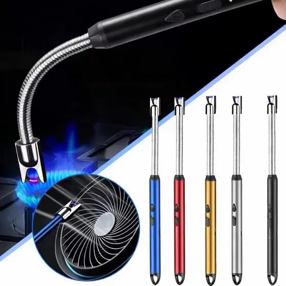 Acendedor Elétrico Plasma USB Recarregável Isqueiro Sem Chama Fogão Vela Churrasco
