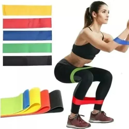 Kit Completo Thera Band – 5 Faixas Elásticas com Diferentes Resistências para Fisioterapia