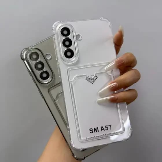 Capa Para Samsung A37 A57 A36 A56 A07 A17 A27 A16 5G Slot Cartão Anti Impacto Transparente Capinha