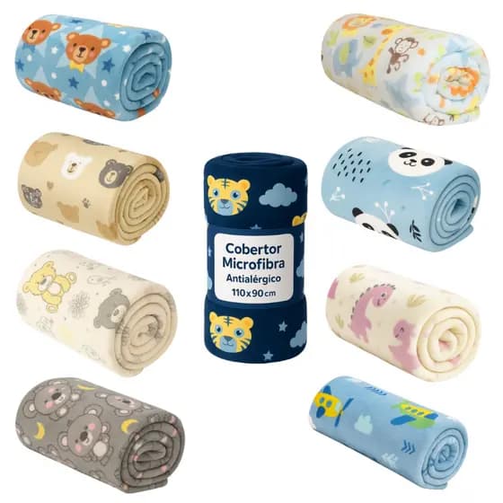 Cobertor para Bebe Prime Baby Flannel Microfibra Antialérgico 90 cm x 110Cm Hazime