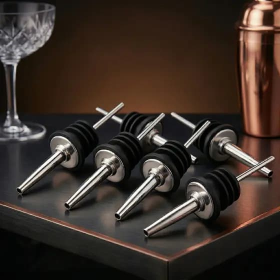 Kit Bicos Dosador Inox Biqueira Bartender Garrafa Tequila Whisky Barman Drinks