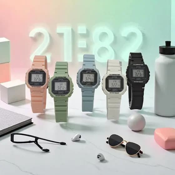 (923) Relógio digital à prova d'agua unissex masculino feminino original da moda presente esportivo