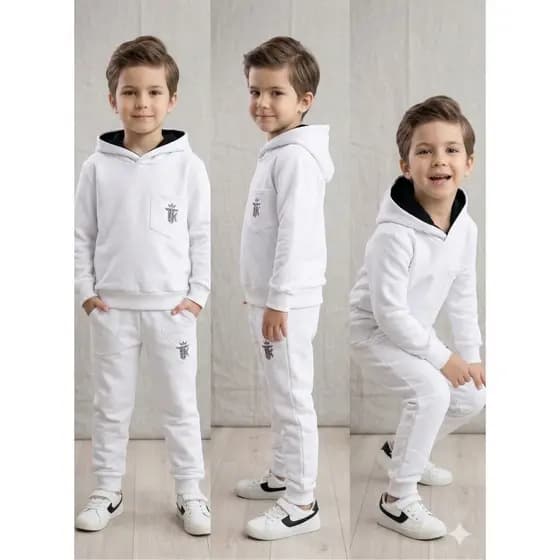Conjunto Infantil Lançamento Menino Moletinho Inverno Blusa e Calça do 2 ao 14 anos Agasalho
