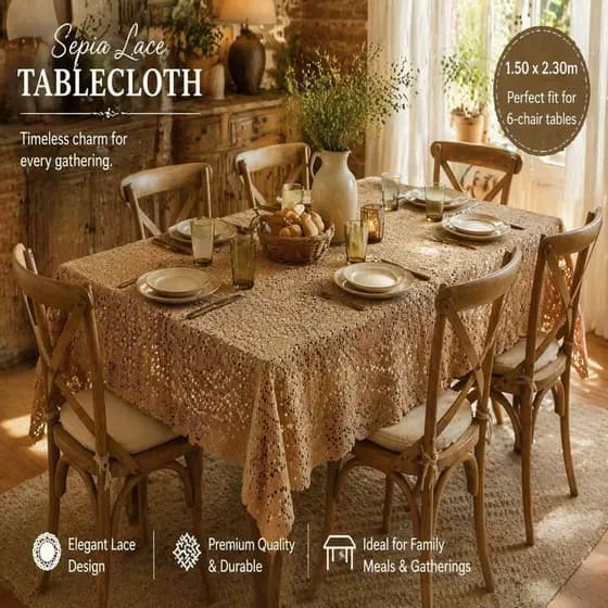 Toalhas De Mesa De Renda 6 a 8 Lugares 1.50 x 2.30cm Sofisticado Moderna Varias Cores