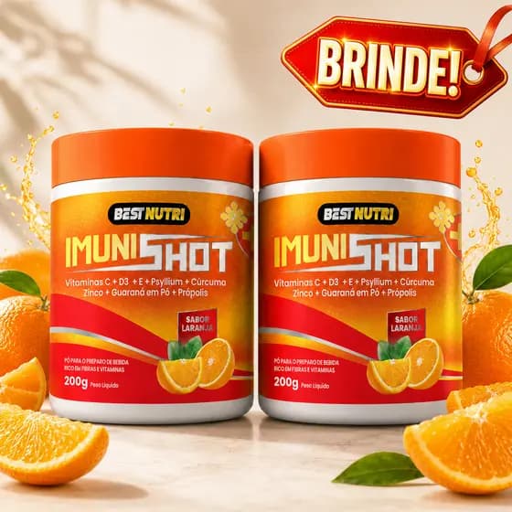 Kit 2 Suplementos Natural para Imunidade Sabor Laranja 200g | Vitaminas e Minerais Essenciais | Defesa do Corpo