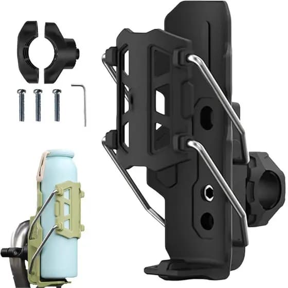 Suporte Ajustável 360 ° Garrafa Universal Porta Copo Clipe Rápido para Motos Bicicletas Bike