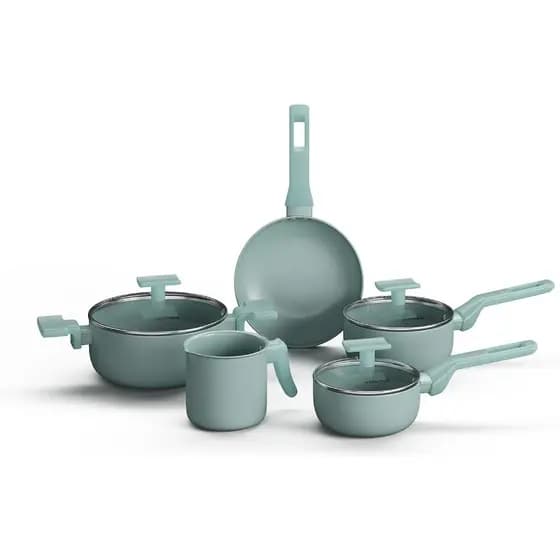 Mimo Style Conjunto de 5 Sartin Cook Aquamint, Compativel com Fogão a Gás