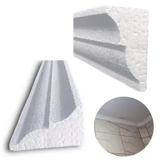 Moldura de Isopor Premium 20 Metros Rodateto Sanca de Teto Moldura de Teto