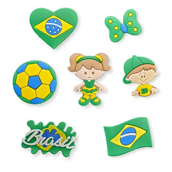 Aplique Emborrachado Brasil Copa Para Artesanato Laços Acessórios COMPRAR E AVISAR NO CHAT
