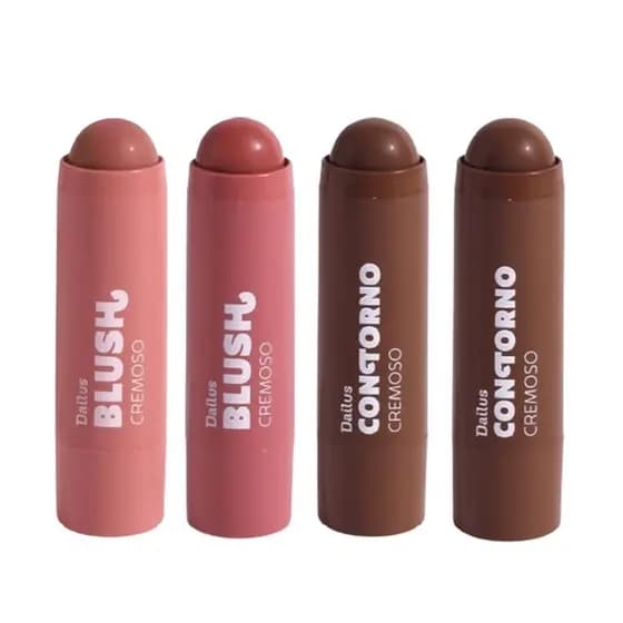 Kit Blush E Contorno Stick Dailus Cremoso 4 un