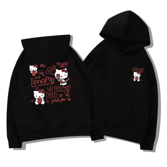 Moletom Canguru C/ Capuz Hello Kitty