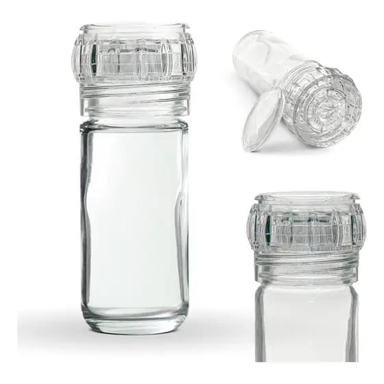 Kit 6 Moedor Premium Vidro 100ml - Sal, Pimenta E Temperos