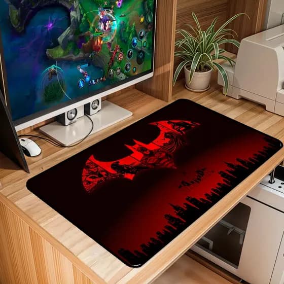 Mouse Pad Gamer Grande Antiderrapante 65x30 70x35 80x35 90x40 90x50 120x60 Cm Borda Costurada