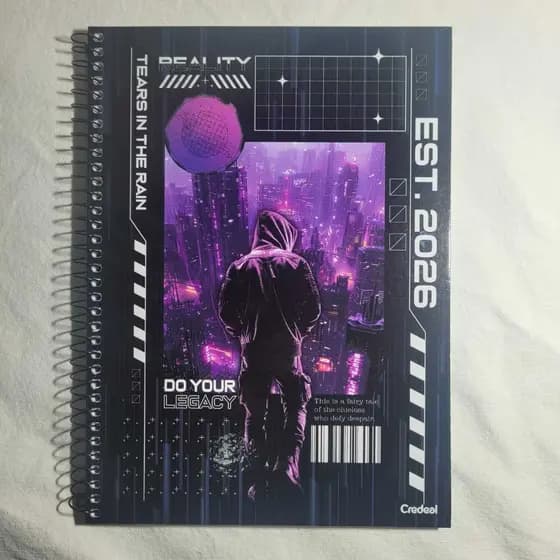 Caderno Universitário Capa Dura Espiral 1 Materia 80 Folhas My Collection Masculino Credeal Capas Sortidas.