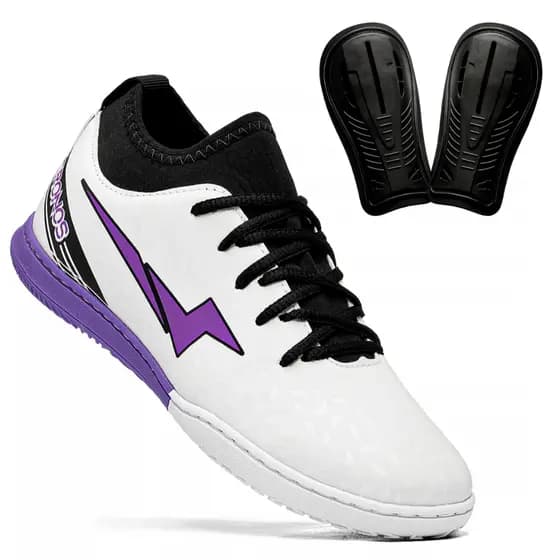 Chuteira Futsal Botinha Cronos Dynamics + Caneleira Grátis Conforto Leve Performance Envio Imediato