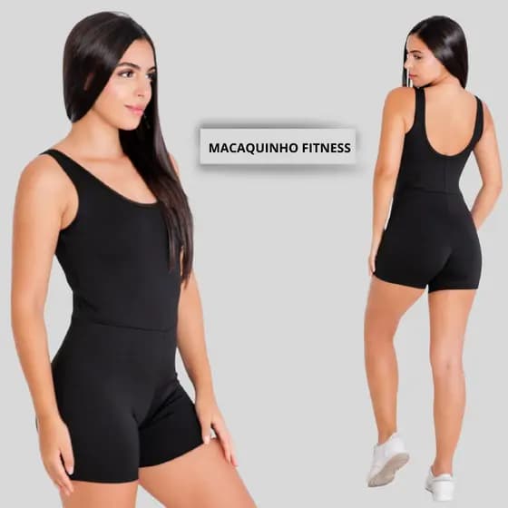 Macaquinho Academia Feminino Poliamida Não Marca Zero Transparência Look Fit