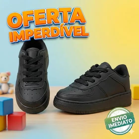 Tênis Infantil Unissex com Sola Antiderrapante para Mais Segurança