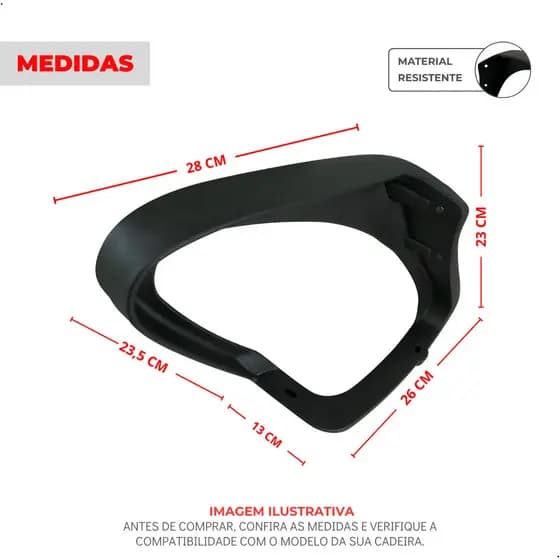 Braço Para Cadeira de Escritório Begônia Fort Lisboa Allight Mesh