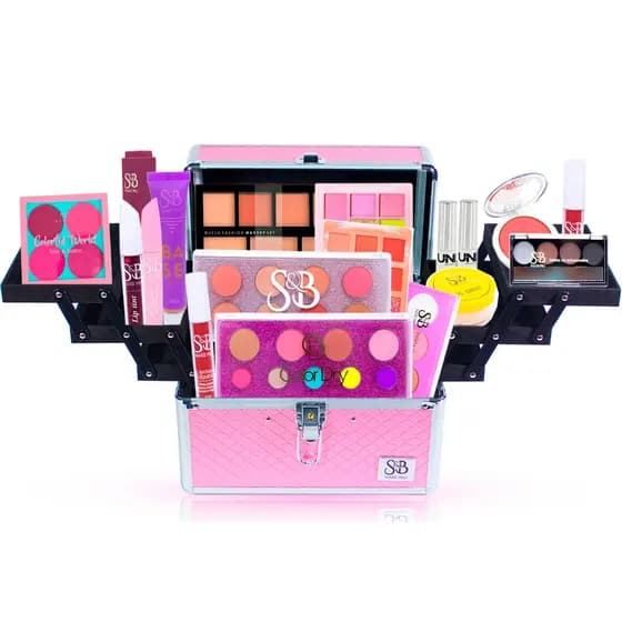 Maleta de Maquiagem Profissional Completa C/ 20 Produtos