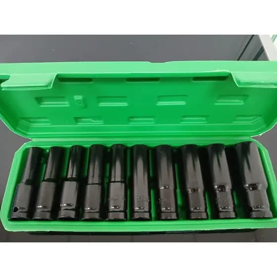 Kit Jogo De Soquete Impacto Longo 1/2 10 A 24mm 10pçs