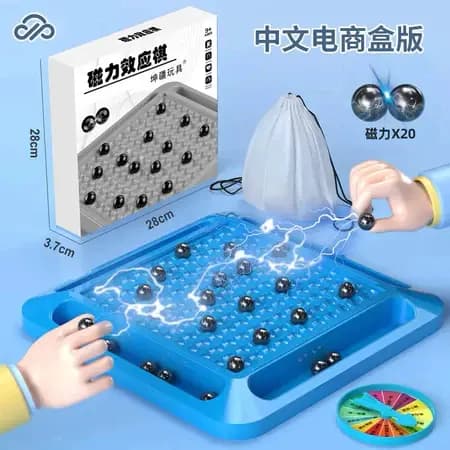 Jogo Magnético de Indução Educativo – Brinquedo Interativo de Mesa Infantil, Estratégia e Coordenação