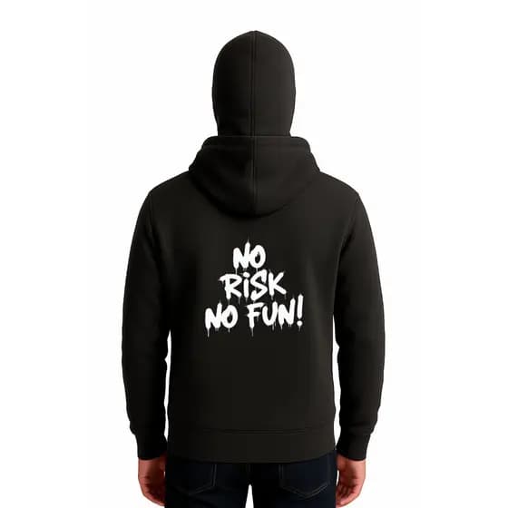 Moletom Balaclava Streetwear Estampa No Risk No Fun