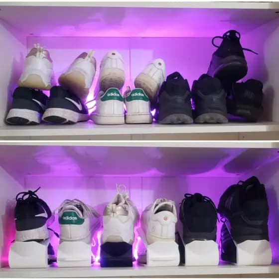 Organizador de Tênis Vertical 3D – Suporte Salva Espaço Moderno