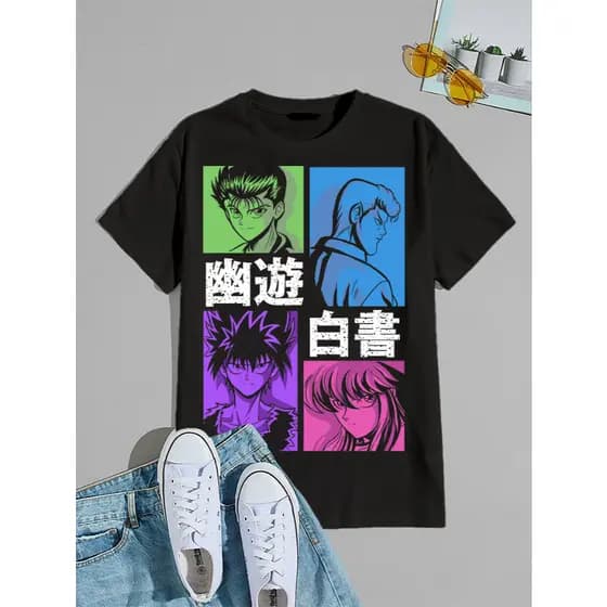 Camiseta T-shirt Unissex Basica Algodão _'Anime Yuyu Hakusho'_ P ao GG ! ref