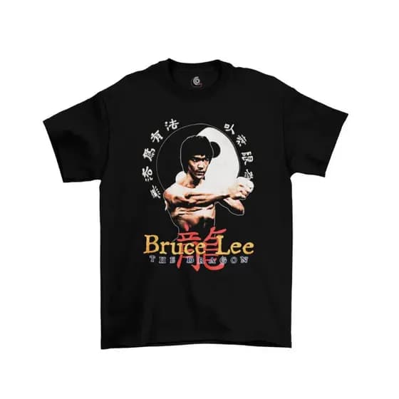 Camiseta Algodão Premium Filmes Bruce Lee The Dragon